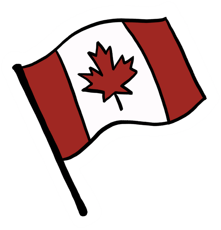 Stickers | Stick around, eh? - Canadian Flag - Cedar Mountain Studios