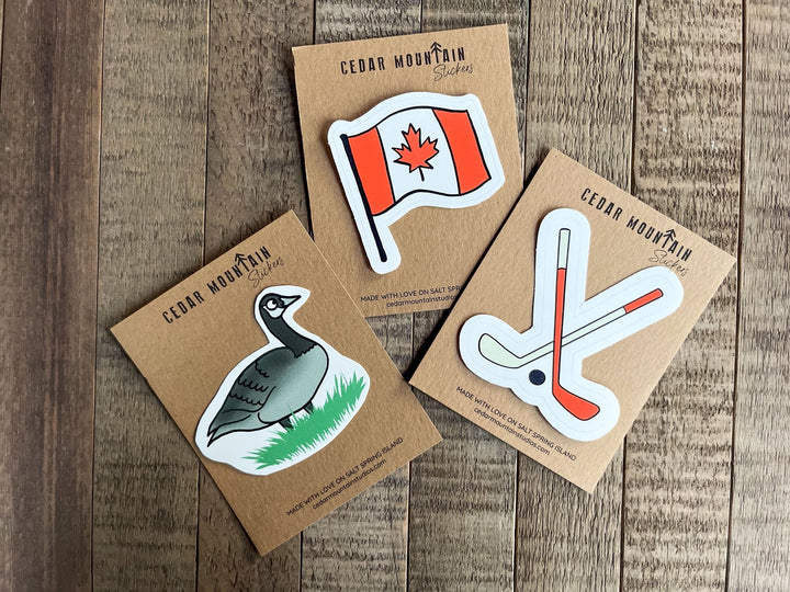 Stickers | Stick around, eh? - Socks - Cedar Mountain Studios