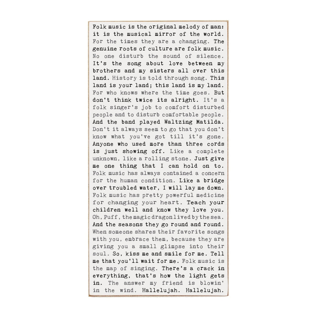 Typewriter Sign - Folk Classics - Cedar Mountain Studios