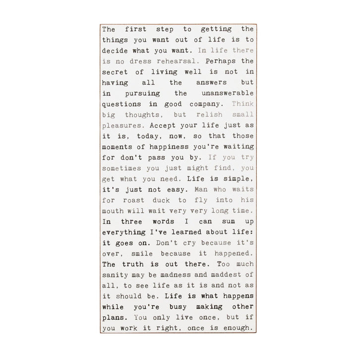 Typewriter Sign - Life - Cedar Mountain Studios