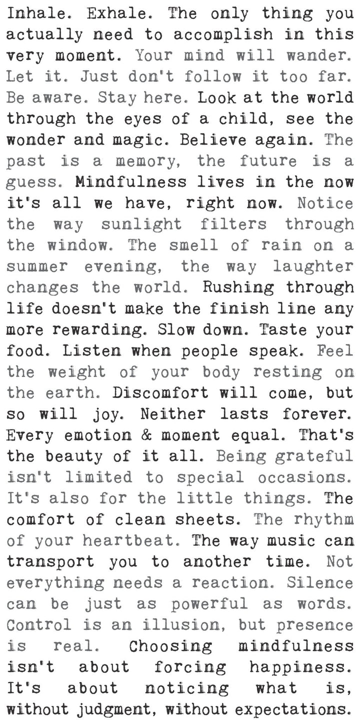 Typewriter Sign - Presence - Cedar Mountain Studios