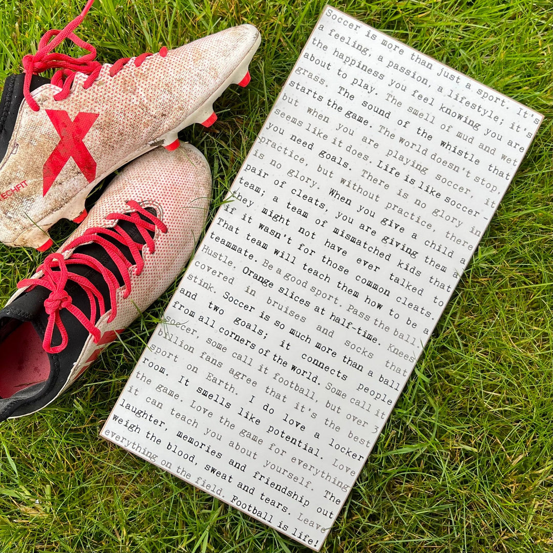 Typewriter Sign - Soccer - Cedar Mountain Studios