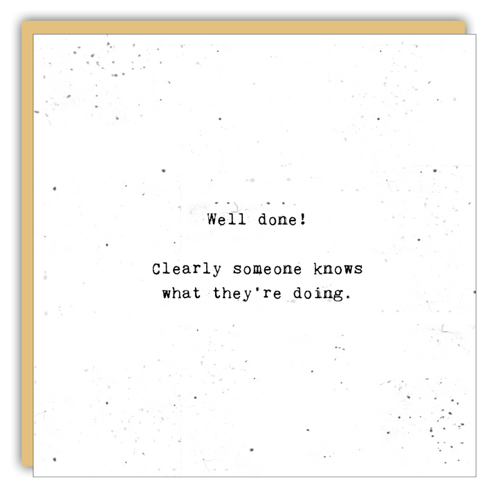 Keepsake Cards - Little Gem - Well done
