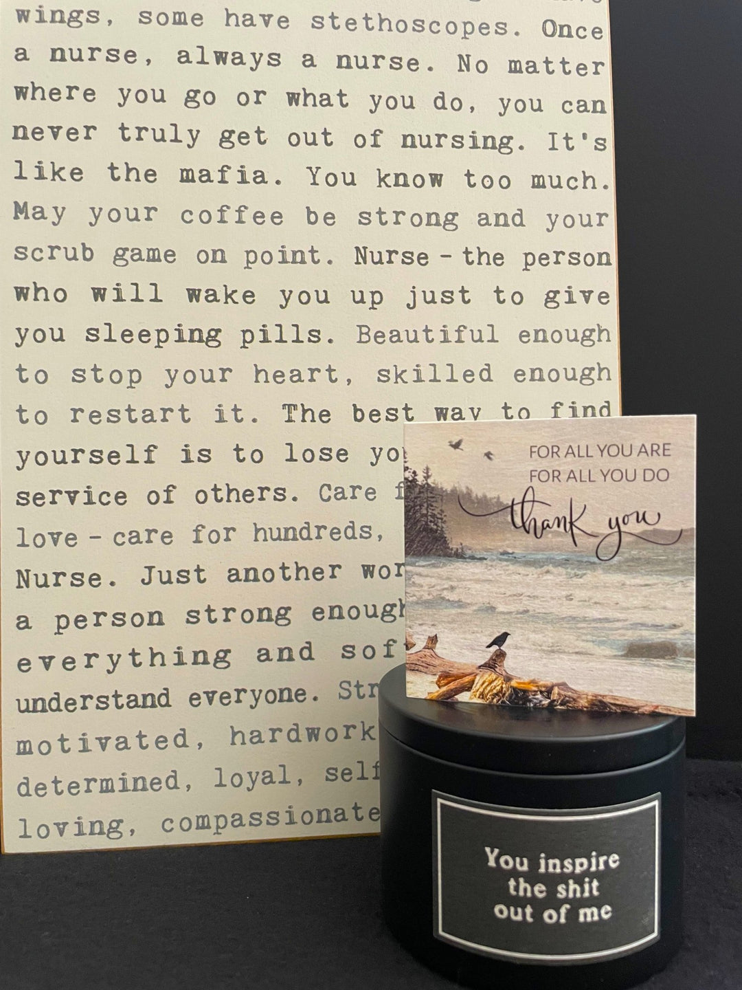 You Inspire The Shit Out Of Me Candle - Cedar Mountain Studios