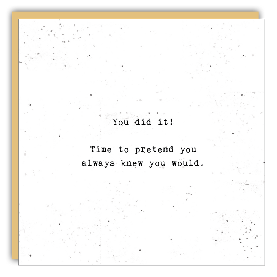 Keepsake Cards - Little Gem - You did it