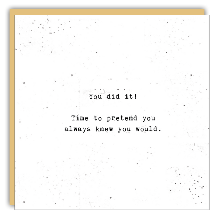 Keepsake Cards - Little Gem - You did it