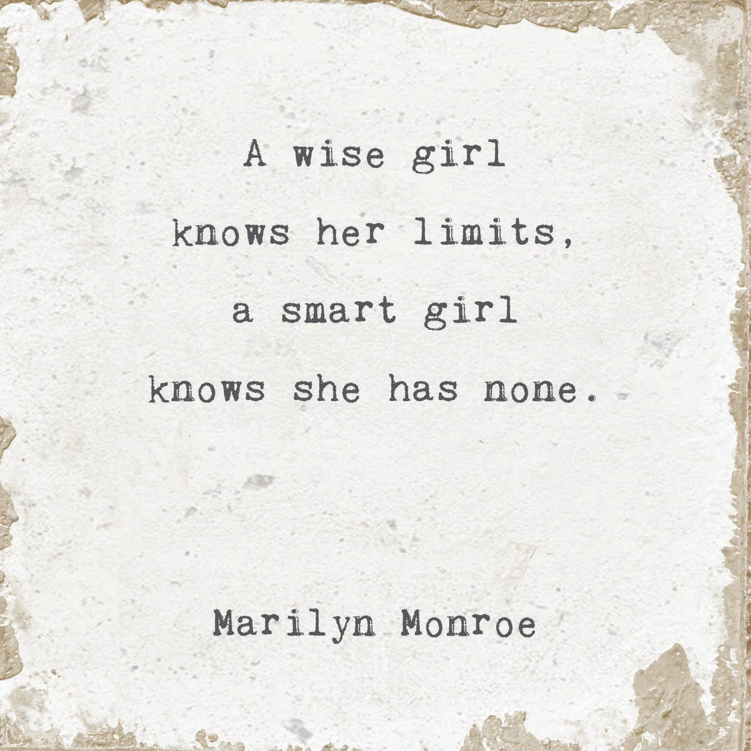 A Wise Girl (Marilyn Monroe) Marble Coaster - Cedar Mountain Studios