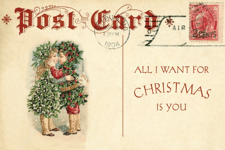 All I Want for Christmas Postcard - Cedar Mountain Studios