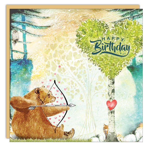 Archery Bear - Birthday - Cedar Mountain Studios