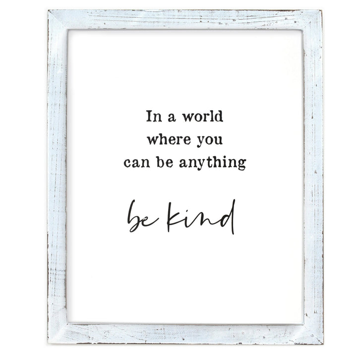 Be Kind Framed Words - Cedar Mountain Studios