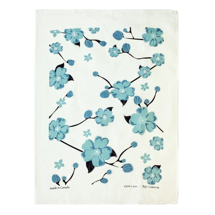 Blue Blossom Tea Towel - Cedar Mountain Studios