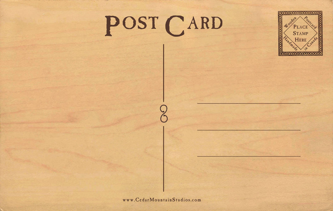 Canoe Trio Wood Postcard - Cedar Mountain Studios