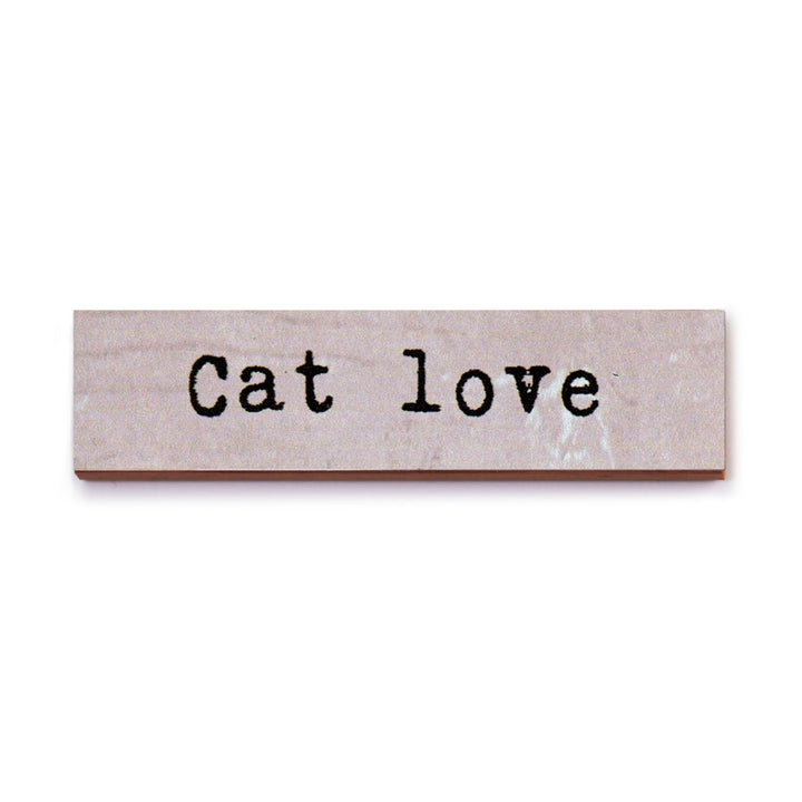 Cat Love Timber Magnet - Cedar Mountain Studios