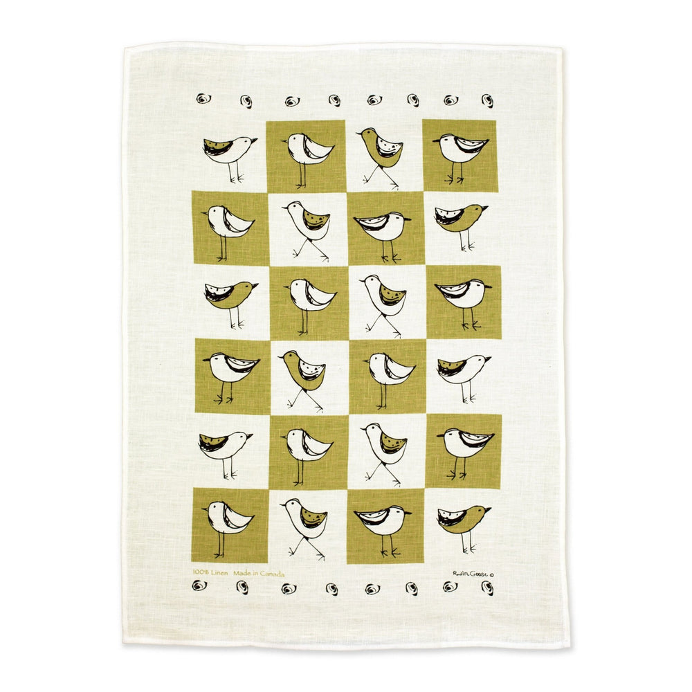 Check Bird Tea Towel - Cedar Mountain Studios