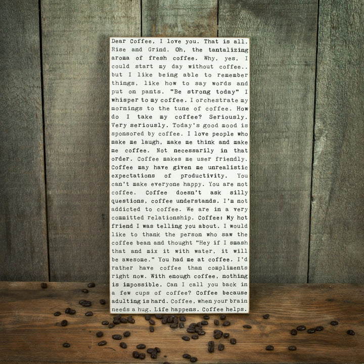 Coffee Typewriter Sign - Cedar Mountain Studios