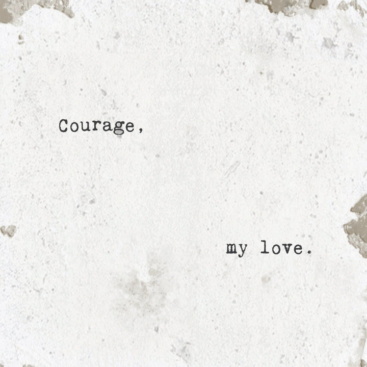 Courage My Love Marble Coaster - Cedar Mountain Studios