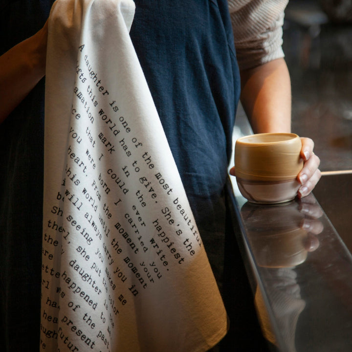 Dear Coffee Tea Towel - Cedar Mountain Studios