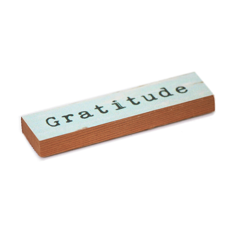 Gratitude Timber Magnet - Cedar Mountain Studios