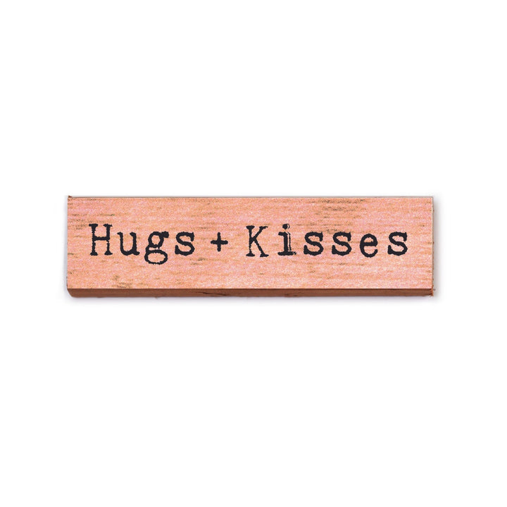 Hugs + Kisses Timber Magnet - Cedar Mountain Studios