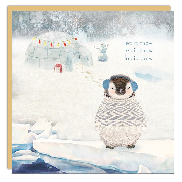 Let it Snow Penguin - Holiday - Cedar Mountain Studios