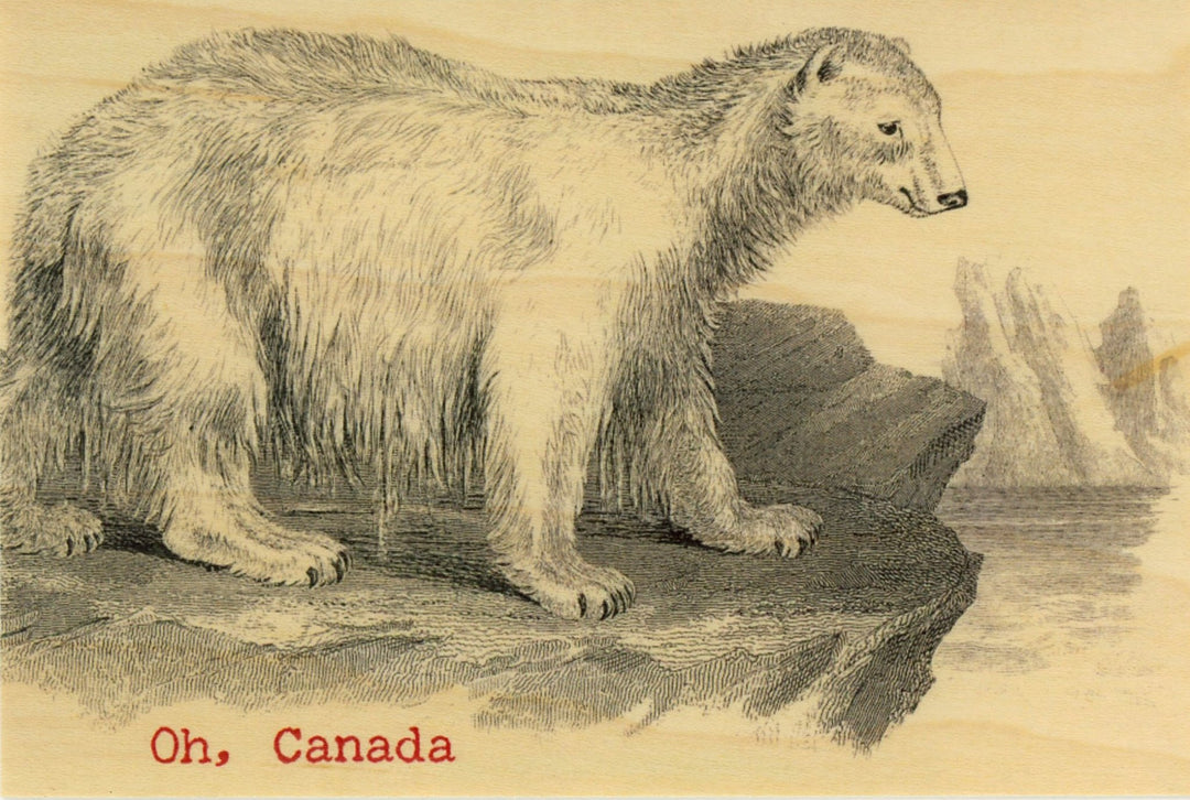 Oh Canada Wood Postcard - Cedar Mountain Studios