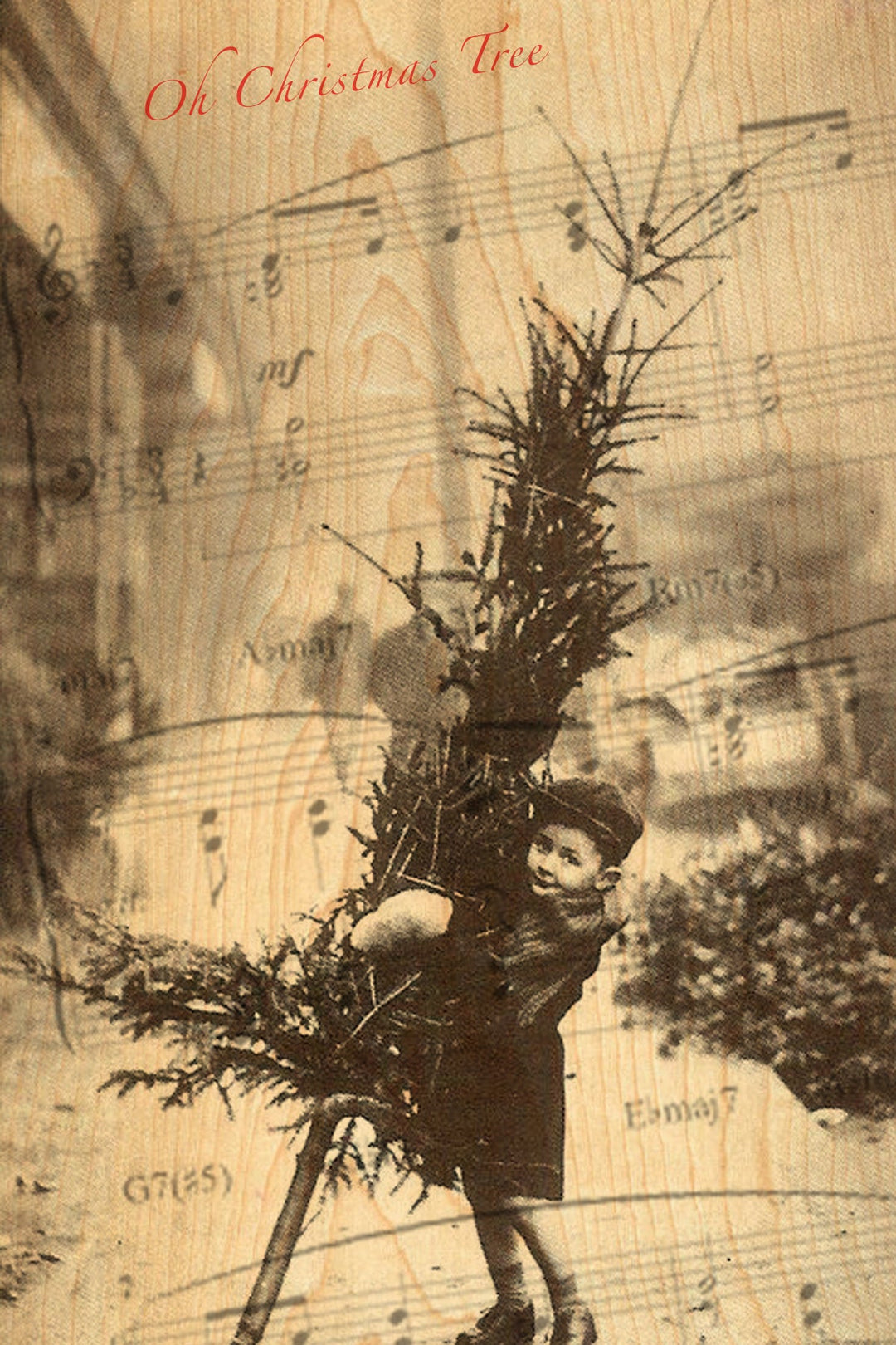 Oh Christmas Tree Postcard - Cedar Mountain Studios