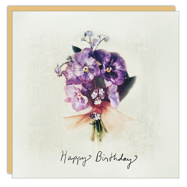 Pansies Birthday Bouquet - Cedar Mountain Studios