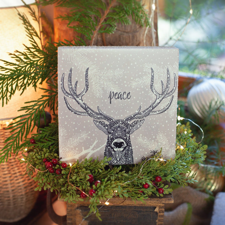 Peace Deer Art Block - Cedar Mountain Studios