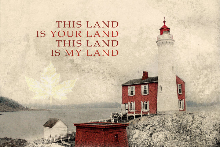This Land Canada Wood Postcard - Cedar Mountain Studios