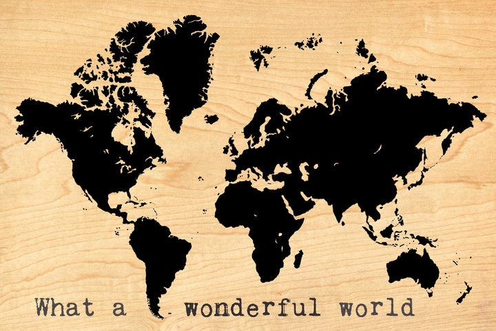 Wonderful World Wood Postcard - Cedar Mountain Studios