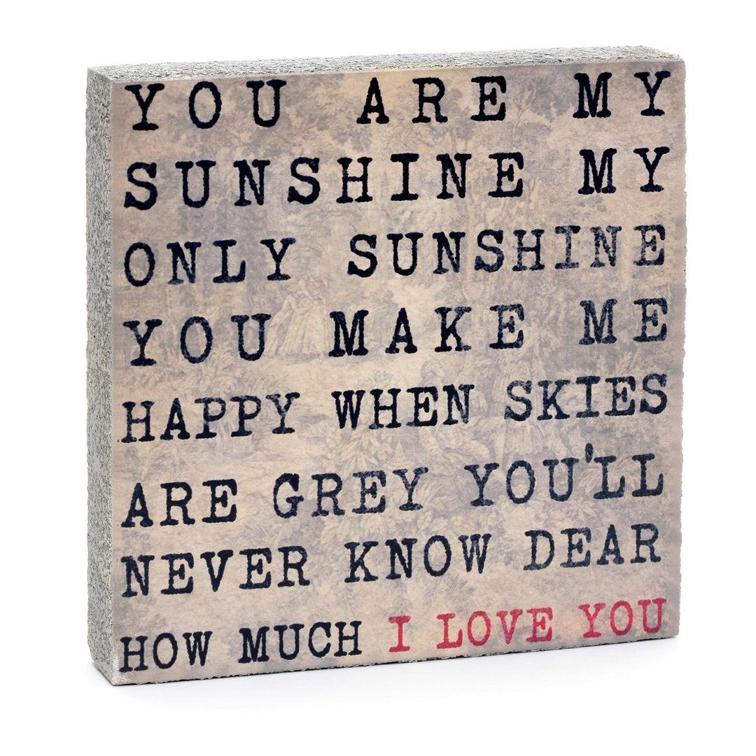 You Are My Sunshine Art Block - Cedar Mountain Studios